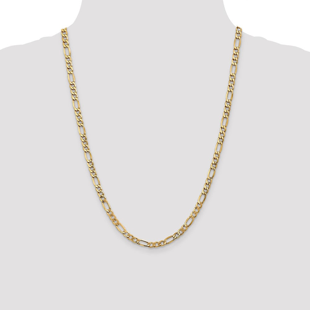 14K Gelbgold 5.75mm Halbmassiv Figaro Halskette