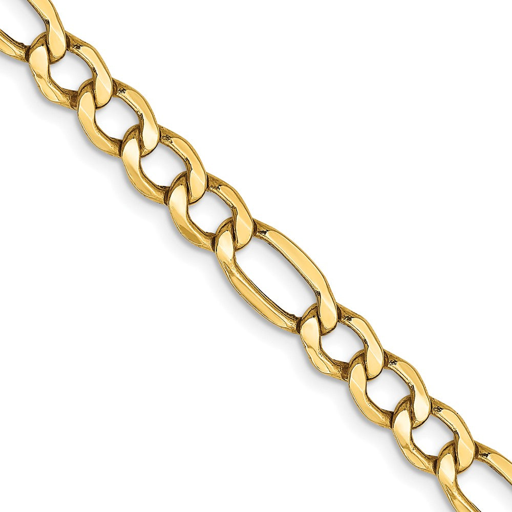 14K Gelbgold 5.75mm Halbmassiv Figaro Halskette