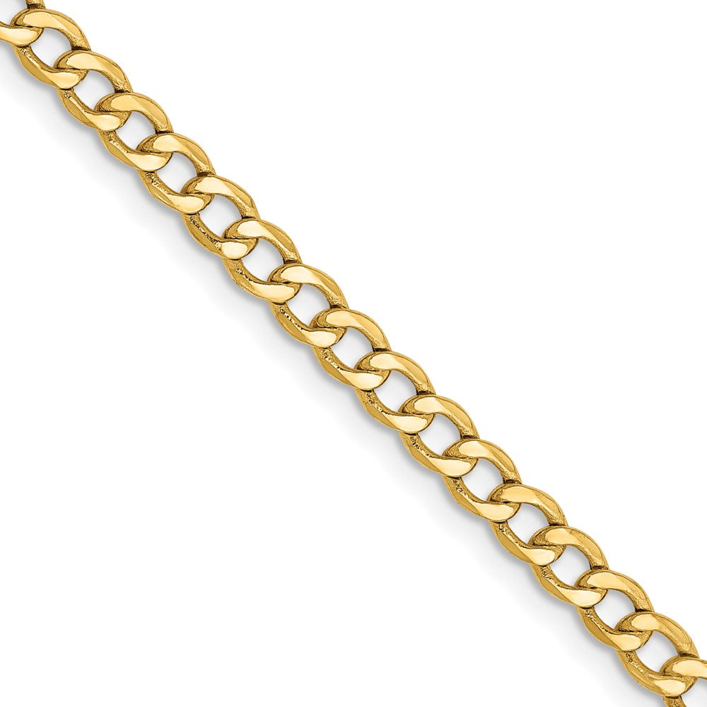 14K Gelbgold 2.85mm Halbmassiv Panzer Halskette