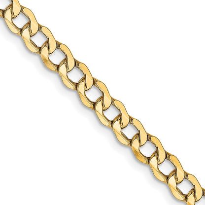 14K Gelbgold 4.3mm Halbmassiv Panzer Halskette