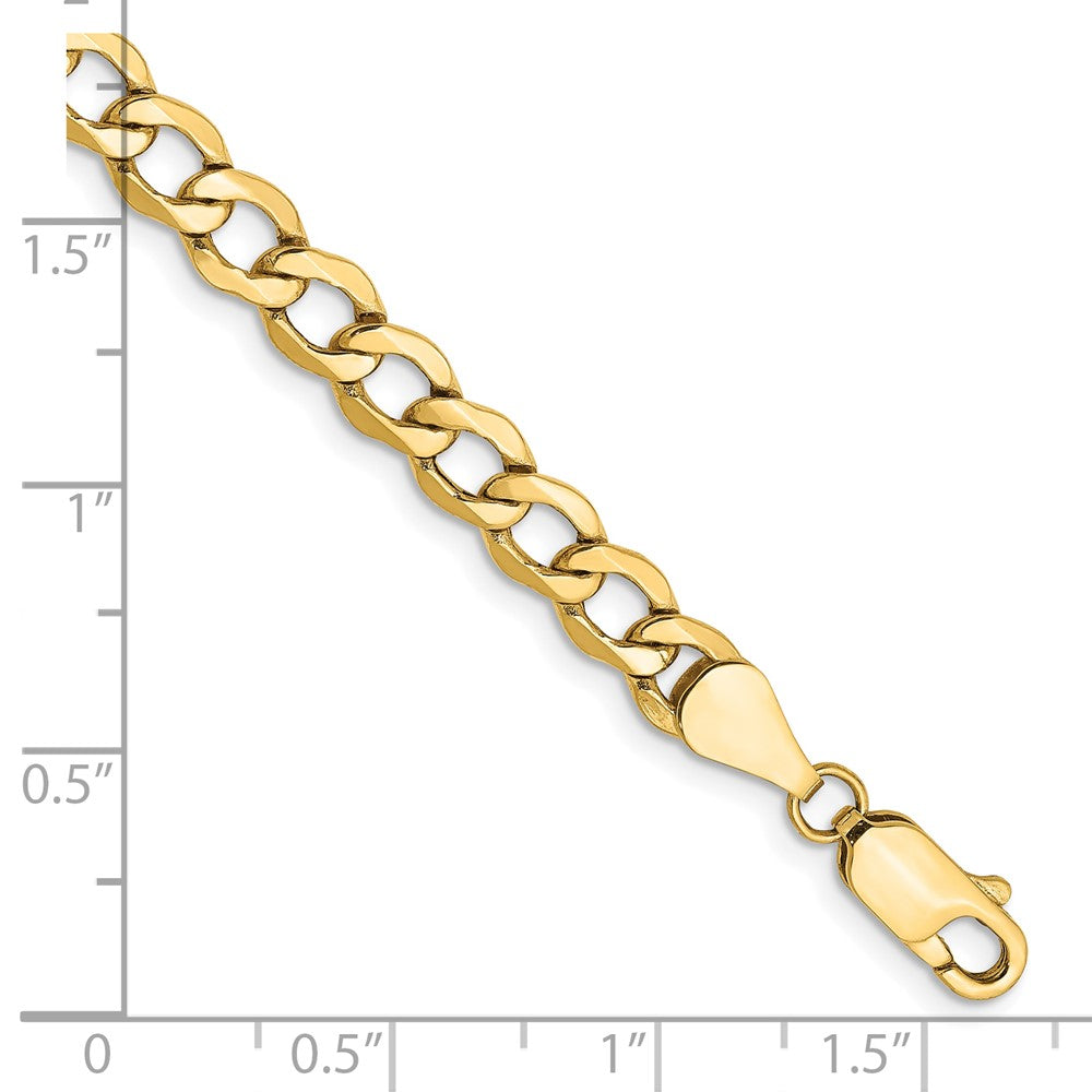 14K Gelbgold 5.25mm Halbmassiv Panzer Halskette