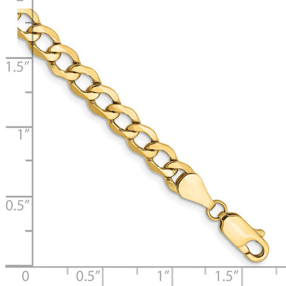 14K Gelbgold 5.25mm Halbmassiv Panzer Halskette