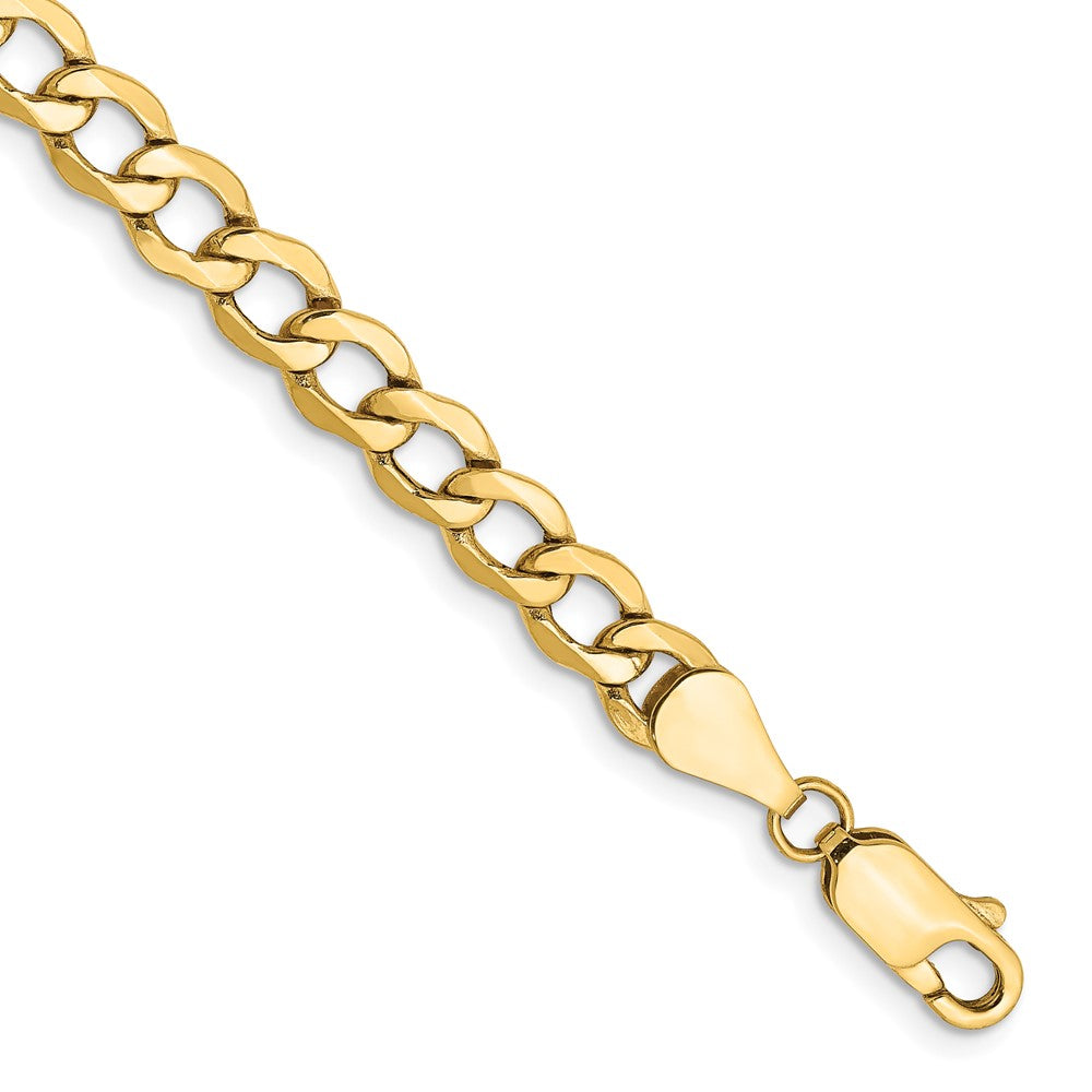 14K Gelbgold 5.25mm Halbmassiv Panzer Halskette