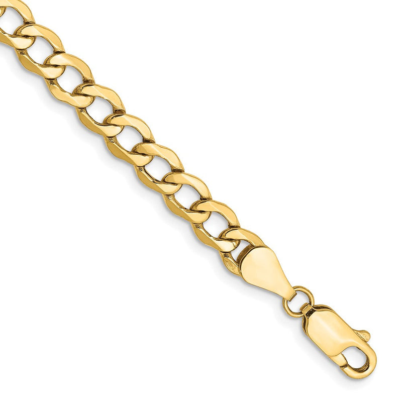 14K Gelbgold 5.25mm Halbmassiv Panzer Halskette
