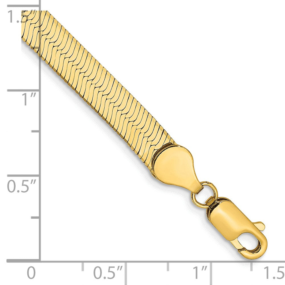 14K Gelbgold 5.5mm Silky Fischgrät Gliederarmband