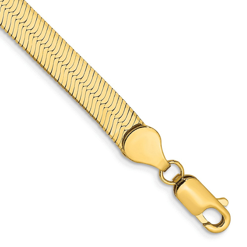 14K Gelbgold 5.5mm Silky Fischgrät Gliederarmband