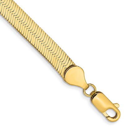 14K Gelbgold 5.5mm Silky Fischgrät Gliederarmband
