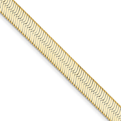 14K Gelbgold 5.5mm Silky Fischgrät Halskette