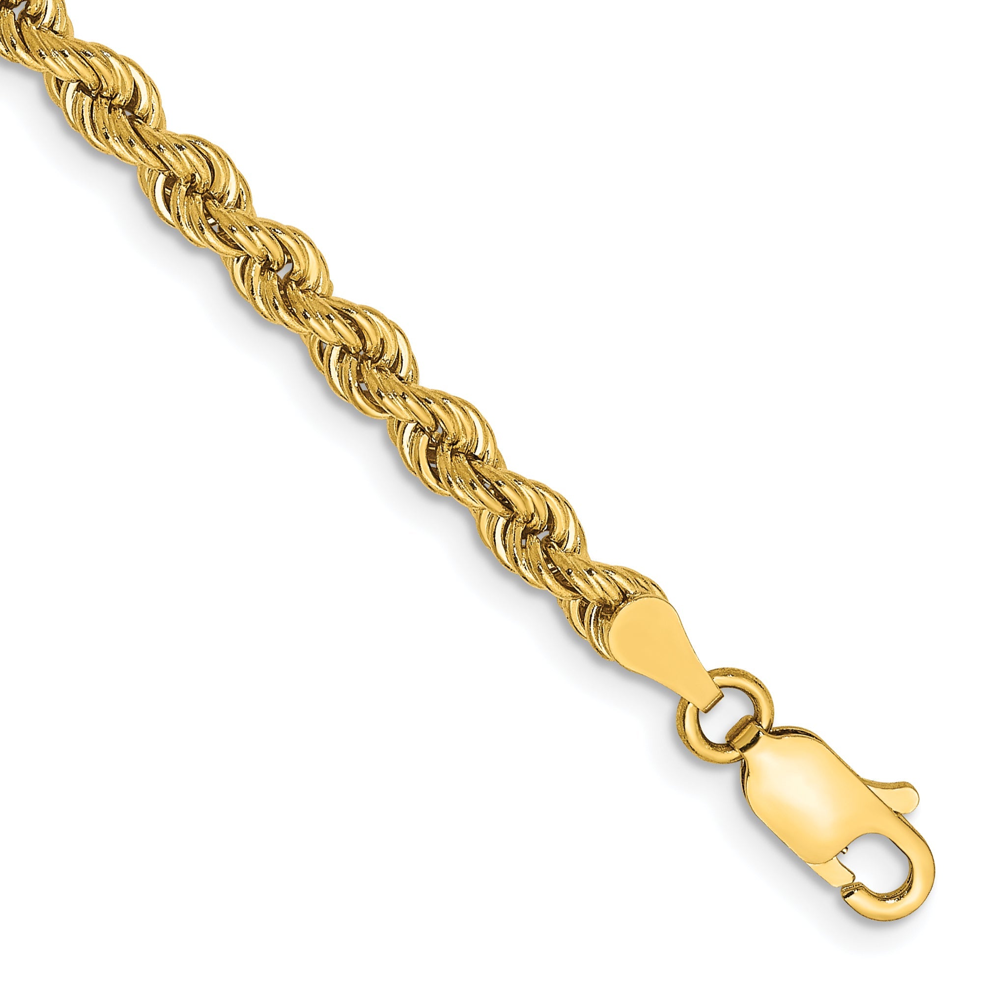 14K Gelbgold 3.65mm Normal Kordel Halskette