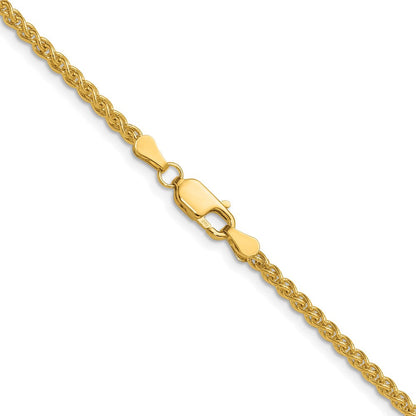 14K Gelbgold 2.8mm Ährenkette Halskette