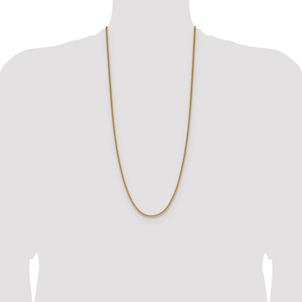 14K Gelbgold 2.8mm Ährenkette Halskette