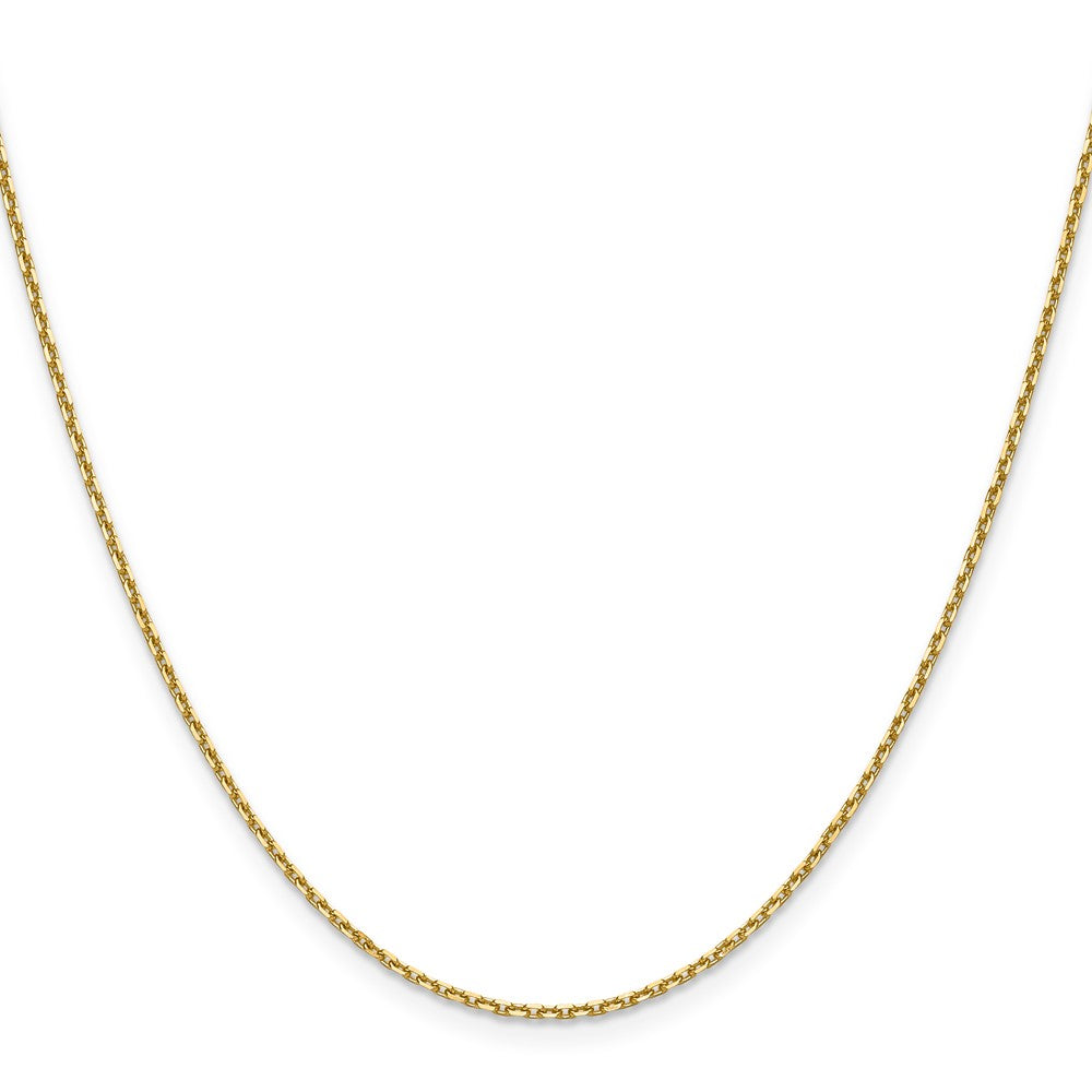14K Gelbgold 1.5mm Diamantiert Quadratisch Ankerkette Halskette