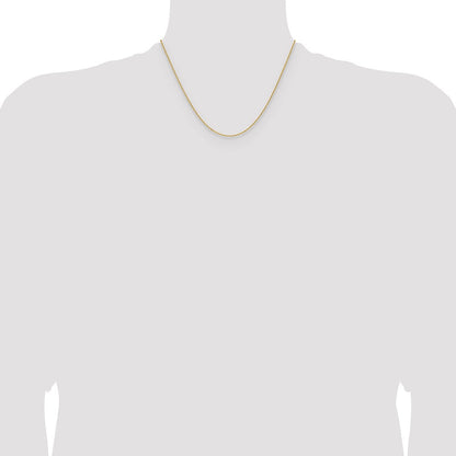 14K Gelbgold 1.5mm Diamantiert Quadratisch Ankerkette Halskette