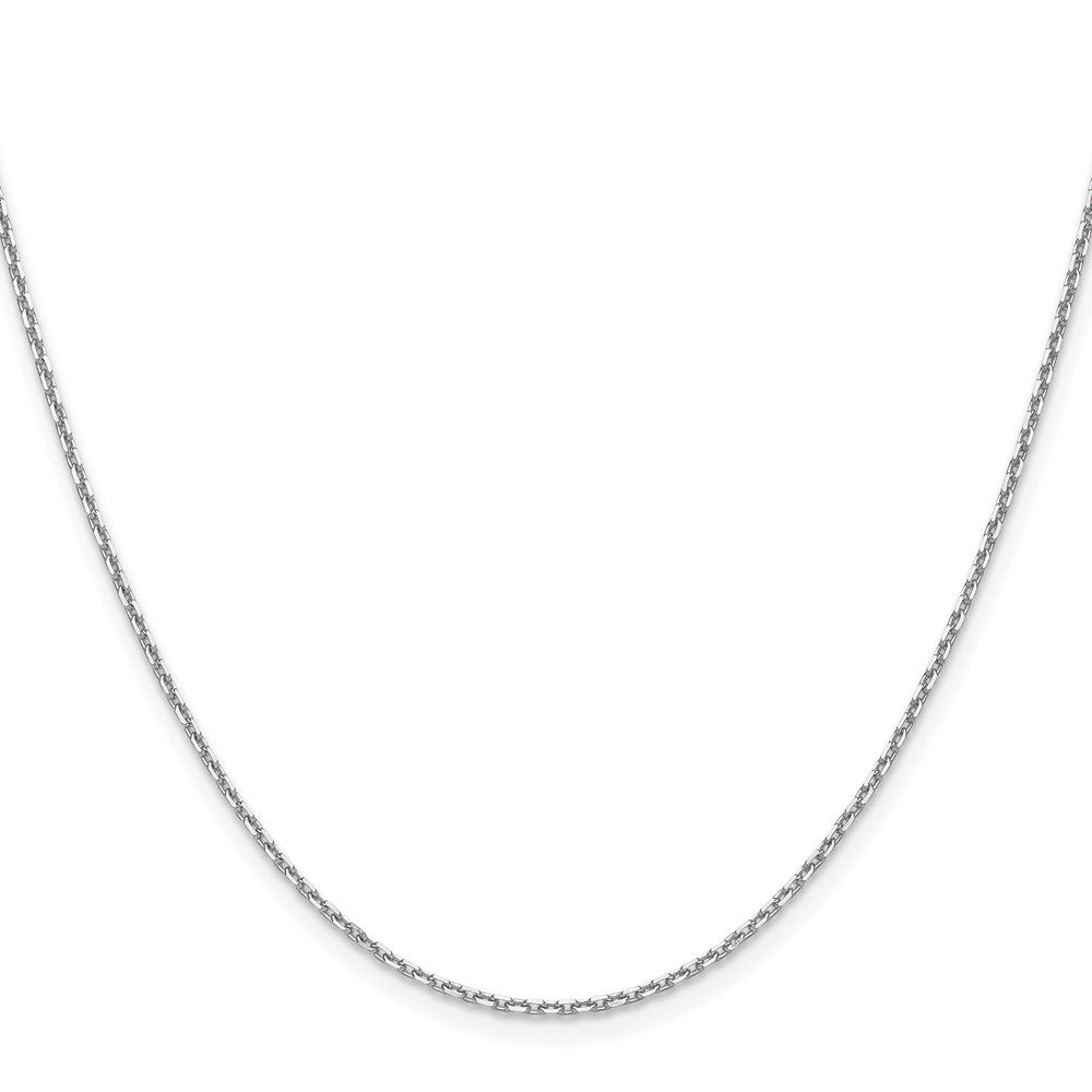 14K Weißgold 1.5mm Diamantiert Quadratisch Ankerkette Halskette