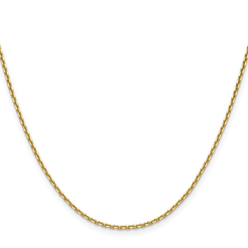14K Gelbgold 1.65mm Diamantiert Quadratisch Ankerkette Halskette