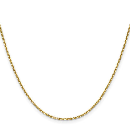 14K Gelbgold 1.65mm Diamantiert Quadratisch Ankerkette Halskette