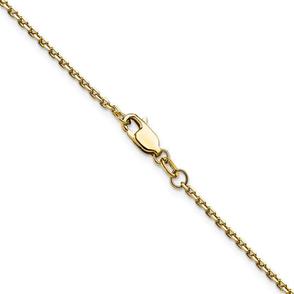 14K Gelbgold 1.65mm Diamantiert Quadratisch Ankerkette Halskette