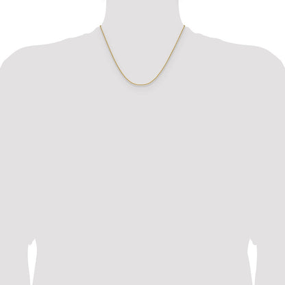 14K Gelbgold 1.65mm Diamantiert Quadratisch Ankerkette Halskette