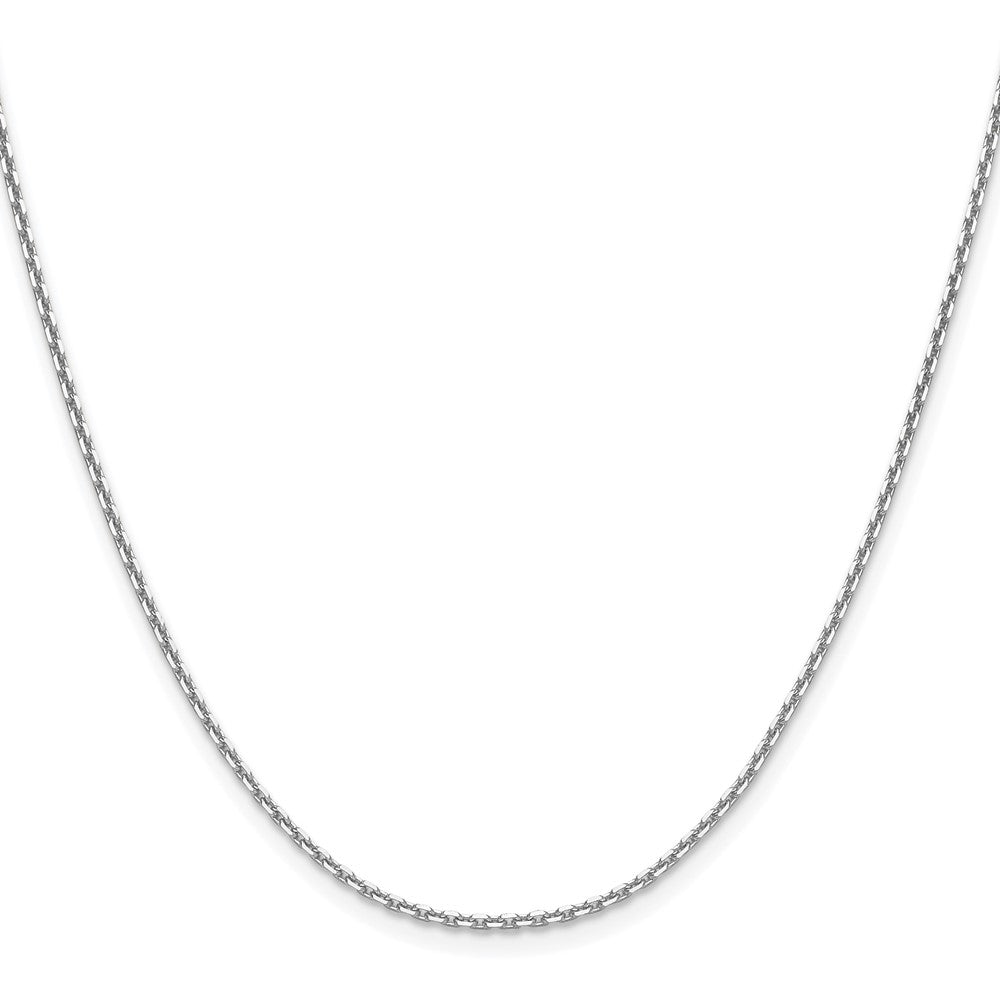 14K Weißgold 1.65mm Diamantiert Quadratisch Ankerkette Halskette