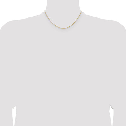 14K Gelbgold 1.25mm Diamantiert Rund Ankerkette Halskette