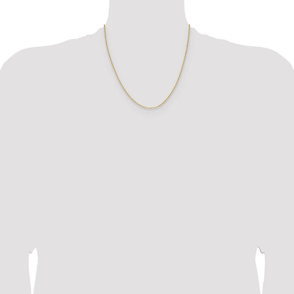 14K Gelbgold 1.45mm Diamantiert Rund Ankerkette Halskette