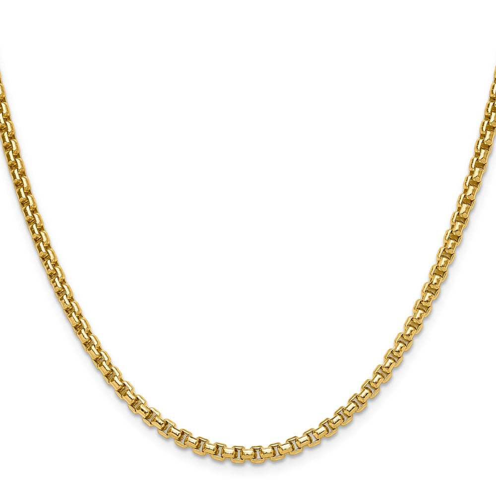 14K Gelbgold 3.7mm Halbmassiv Diamantiert Rund Venezianer Halskette