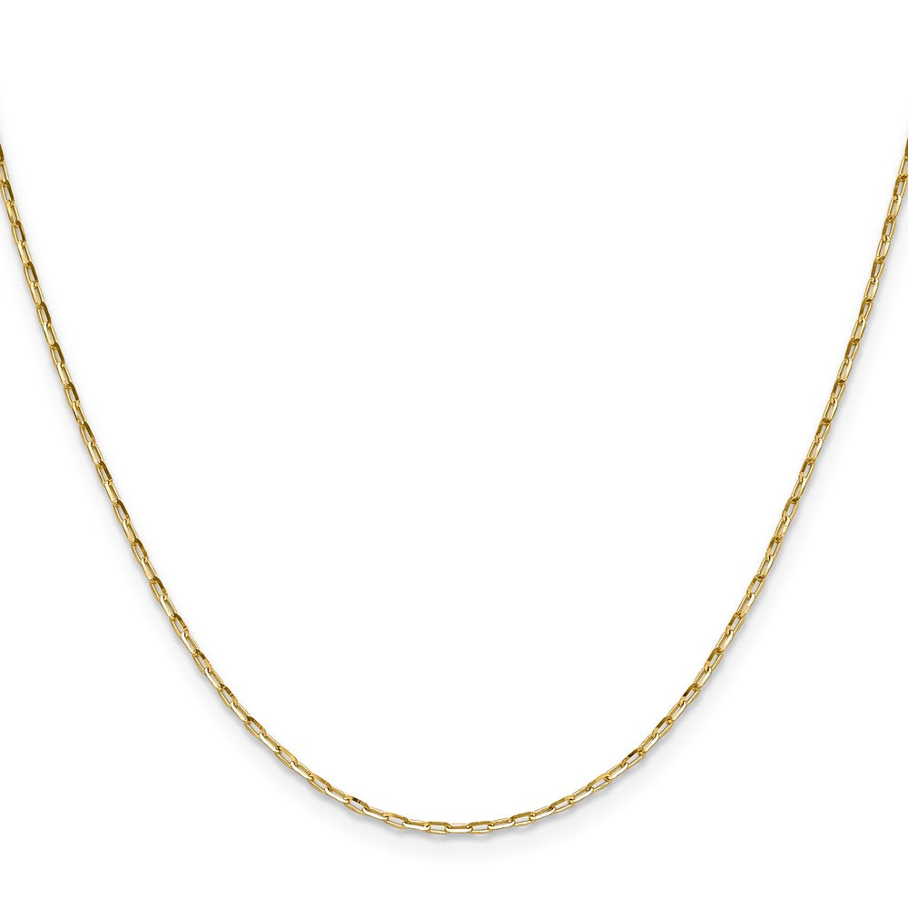 14K Gelbgold 1.4mm Diamantiert Offen Lang Glieder Ankerkette Halskette