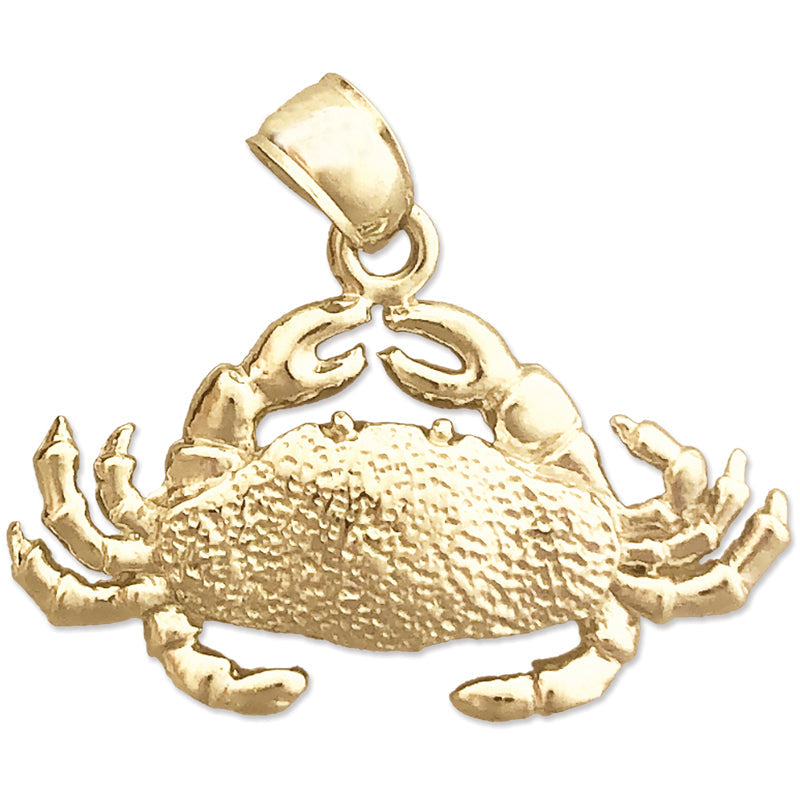 14K Gold Anhänger Meereswelt Krabbe