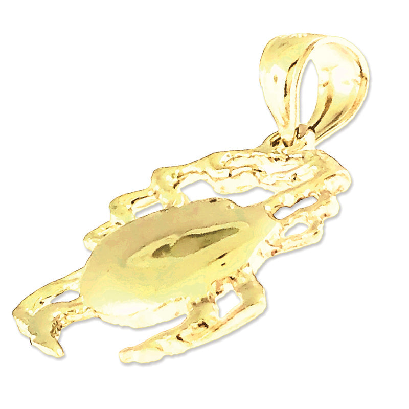 14K Gold 18MM Breiter Krabben-Anhänger