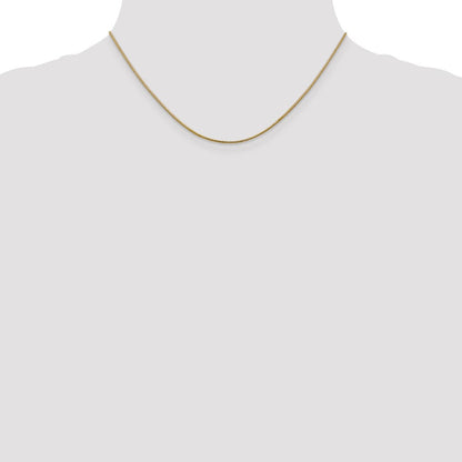 14K 1mm Rund Schlange Halskette