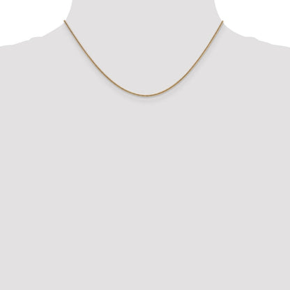 14K 1.3mm Rund Schlange Halskette