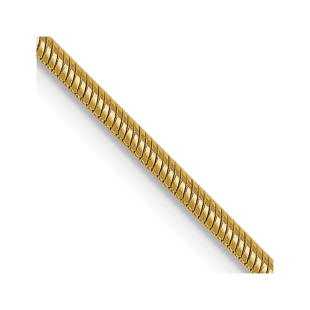 14K 1.3mm Rund Schlange Halskette