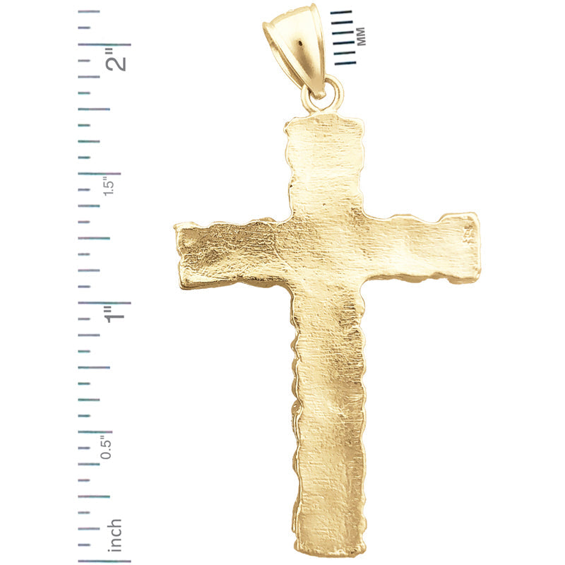 14K Gold Kreuz-Nugget-Anhänger