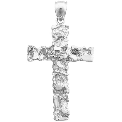 14K Gold Kreuz-Nugget-Anhänger