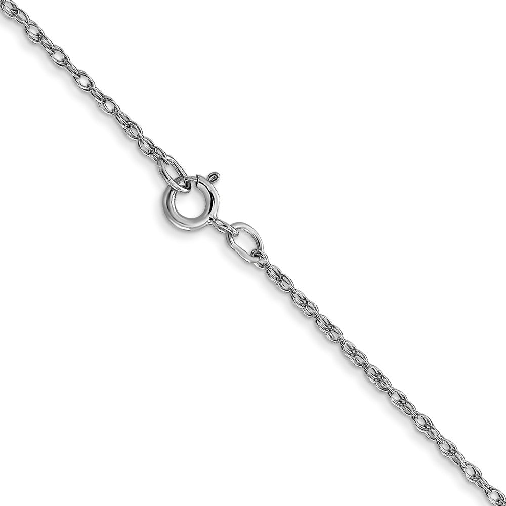 14K Weißgold Carded.7mm Ankerkette Kordel mit Federring Verschluss Kinder Halskette Kette