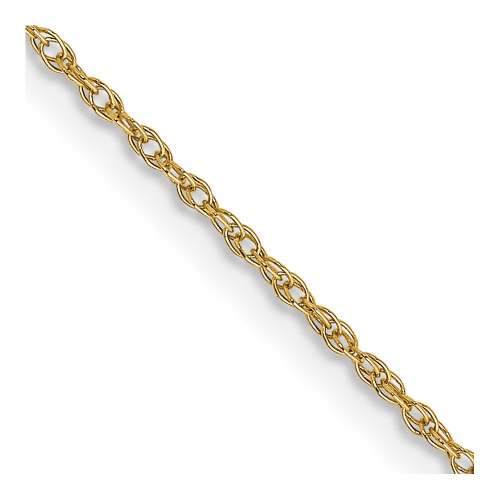 14K Gelbgold Carded.7mm Ankerkette Kordel mit Federring Verschluss Halskette