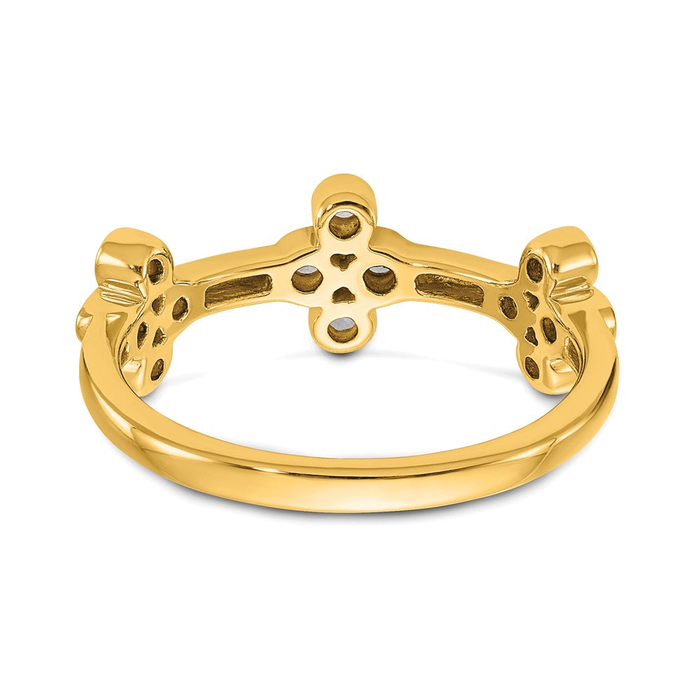 True Origin 14K Gelbgold Komplett-Mode-Ring mit 0,2K im Labor gezüchtetem Diamanten VS+ F+ Bloom