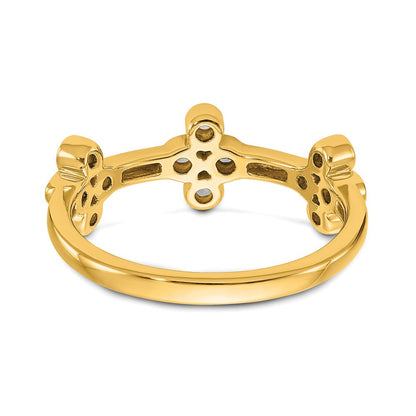 True Origin 14K Gelbgold Komplett-Mode-Ring mit 0,2K im Labor gezüchtetem Diamanten VS+ F+ Bloom