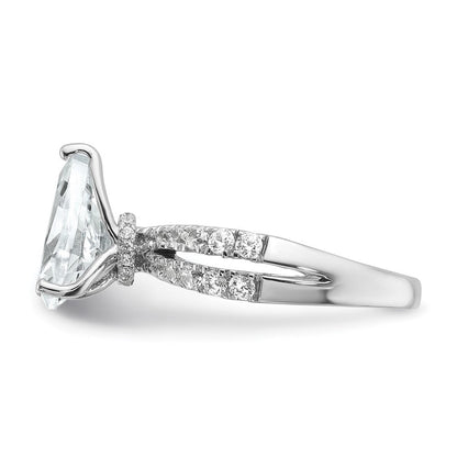 True Origin 14K Weißgold Verlobungsring mit Birnenschliff, 2,625 ct., im Labor gezüchteter Diamant VS+ F+, komplett