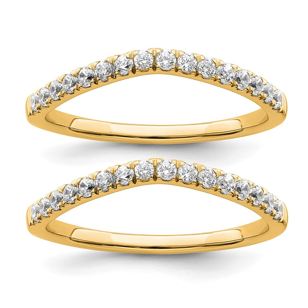 True Origin 14K Gelbgold Set aus zwei kompletten Eheringen mit 0,5 ct. im Labor gezüchteten Diamanten VS+ F+