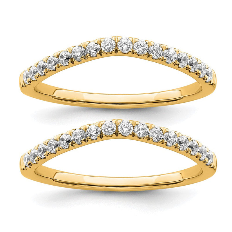 True Origin 14K Gelbgold Set aus zwei kompletten Eheringen mit 0,5 ct. im Labor gezüchteten Diamanten VS+ F+