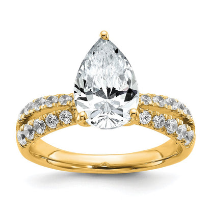 True Origin 14K Gelbgold Verlobungsring mit 2,625 ct. im Birnenschliff, laborgezüchteter Diamant, VS+ F+, komplett gefasst