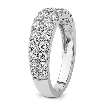 True Origin 14K Weißgold Ehering mit 1,25 ct. im Labor gezüchteten Diamanten VS+ F+, zweireihig, komplett