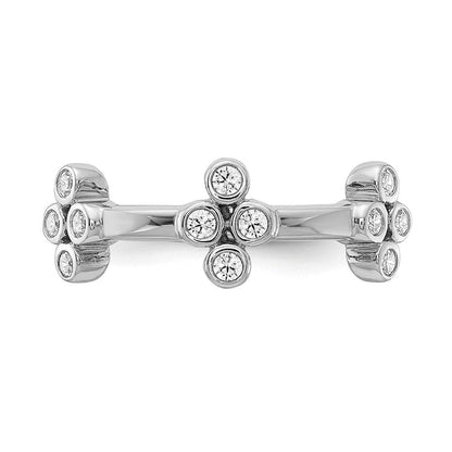 True Origin 14K Weißgold Fashion-Ring mit 0,2 ct. im Labor gezüchteten Diamanten VS+ F+ Bloom Complete