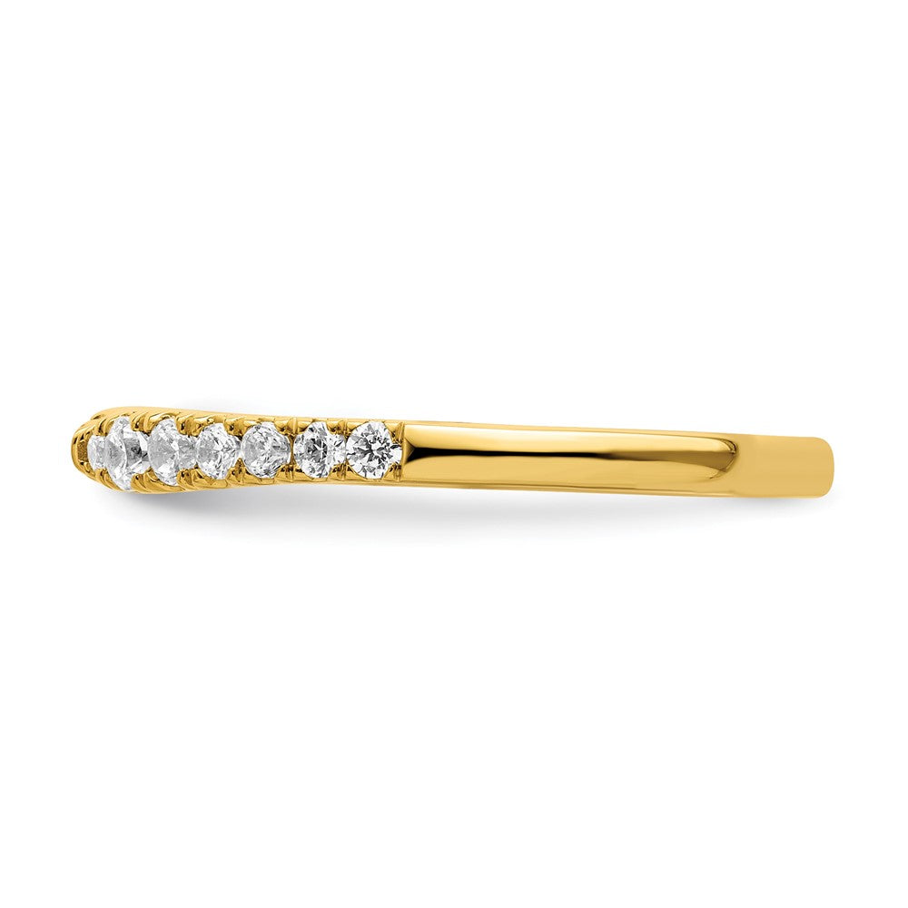 14K Gelbgold Ehering mit im Labor gezüchteten Diamanten, 0,25 ct., VS+ F+, True Origin, komplett
