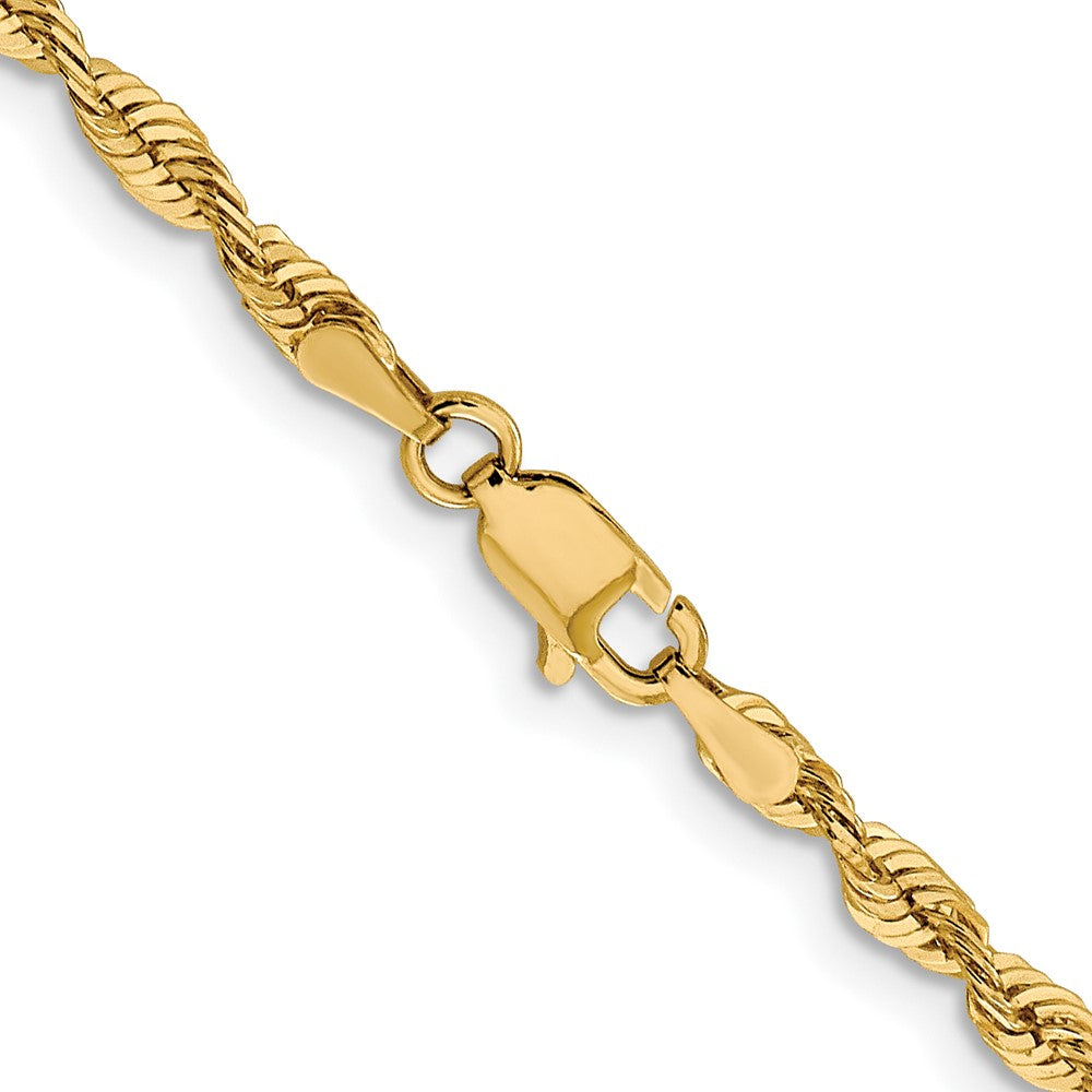 10K 3mm Diamantiert Leicht Kordel Halskette