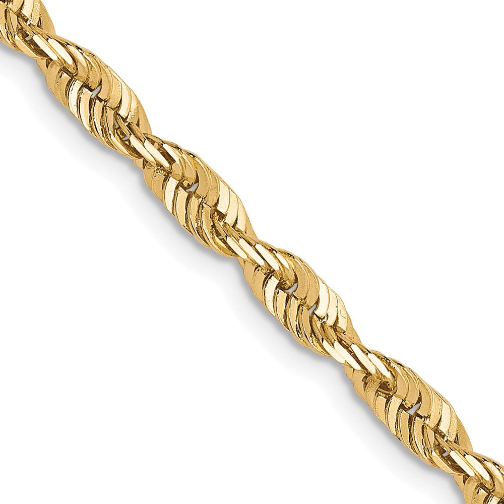 10K 3mm Diamantiert Leicht Kordel Halskette