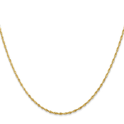 10K 1.5mm Diamantiert Leicht Kordel Halskette