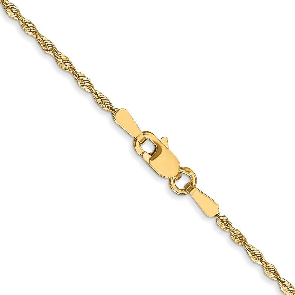 10K 1.5mm Diamantiert Leicht Kordel Halskette