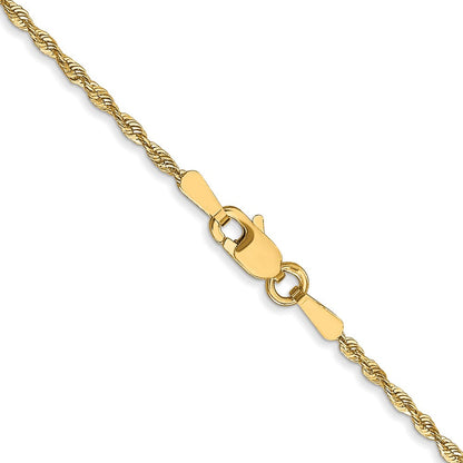 10K 1.5mm Diamantiert Leicht Kordel Halskette